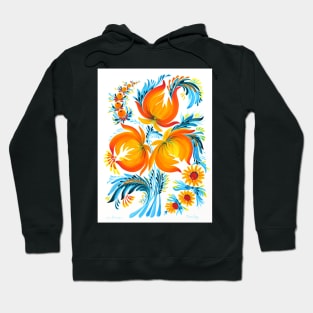 Sunny Flowers Watercolor Painting Hoodie